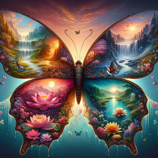 Seasonal Butterfly 5D Diamond Painting Set DIY Frameless