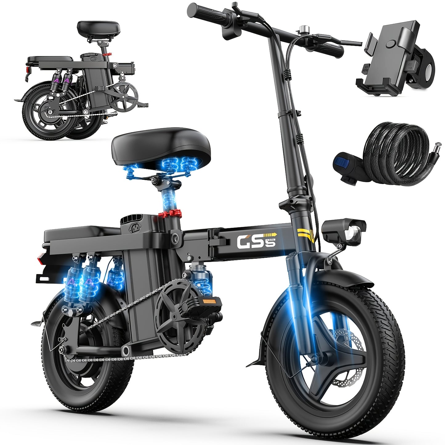 UPlee 740W Electric Bike With 32 Mile Range And Suspension
