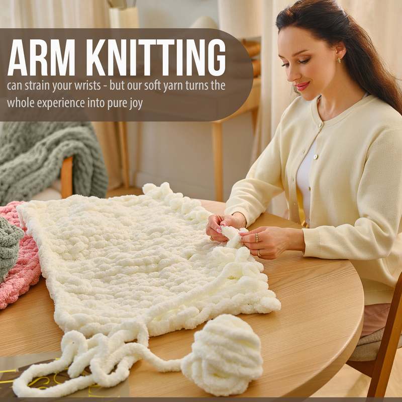 Chunky Chenille Yarn Jumbo 7 Weight Skeins For Crocheting