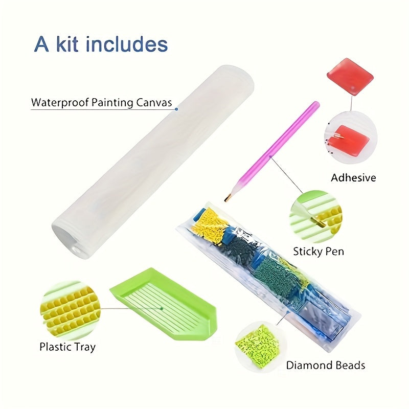 Complete Diamond Painting Kit Round Diamonds Full Drill