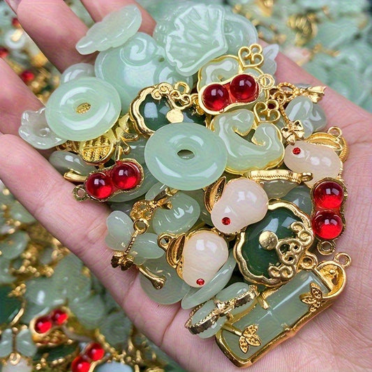 Mixed Color Alloy Bracelet Pendants Handwoven DIY Jewelry