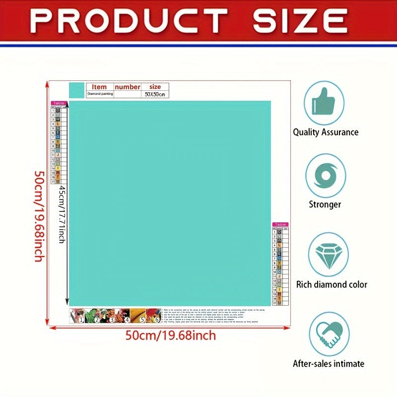 DIY 5D Diamond Painting Kit Full Drill Mosaic Art 50x50cm