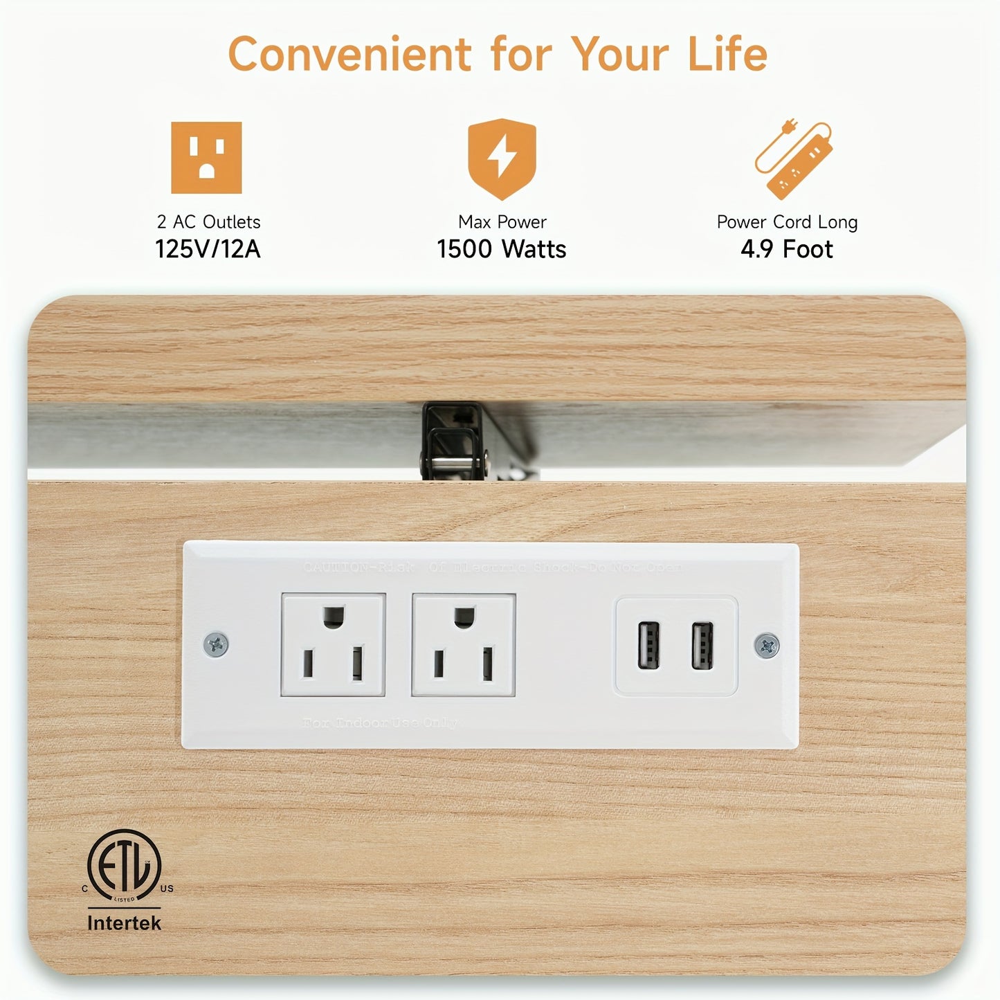 60 Inch Mobile Kitchen Island Cart With Power Outlet