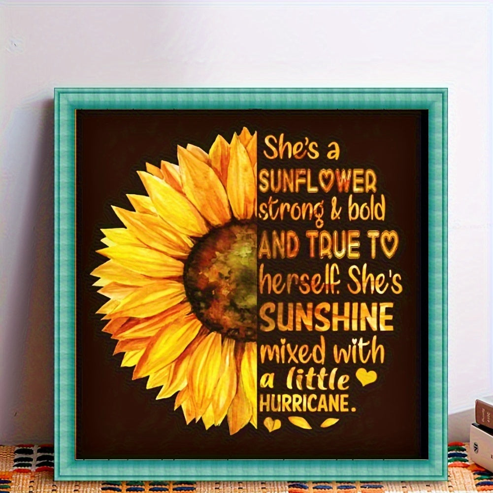 Sunflower 5D Diamond Painting Kit, Round Diamonds, DIY Art
