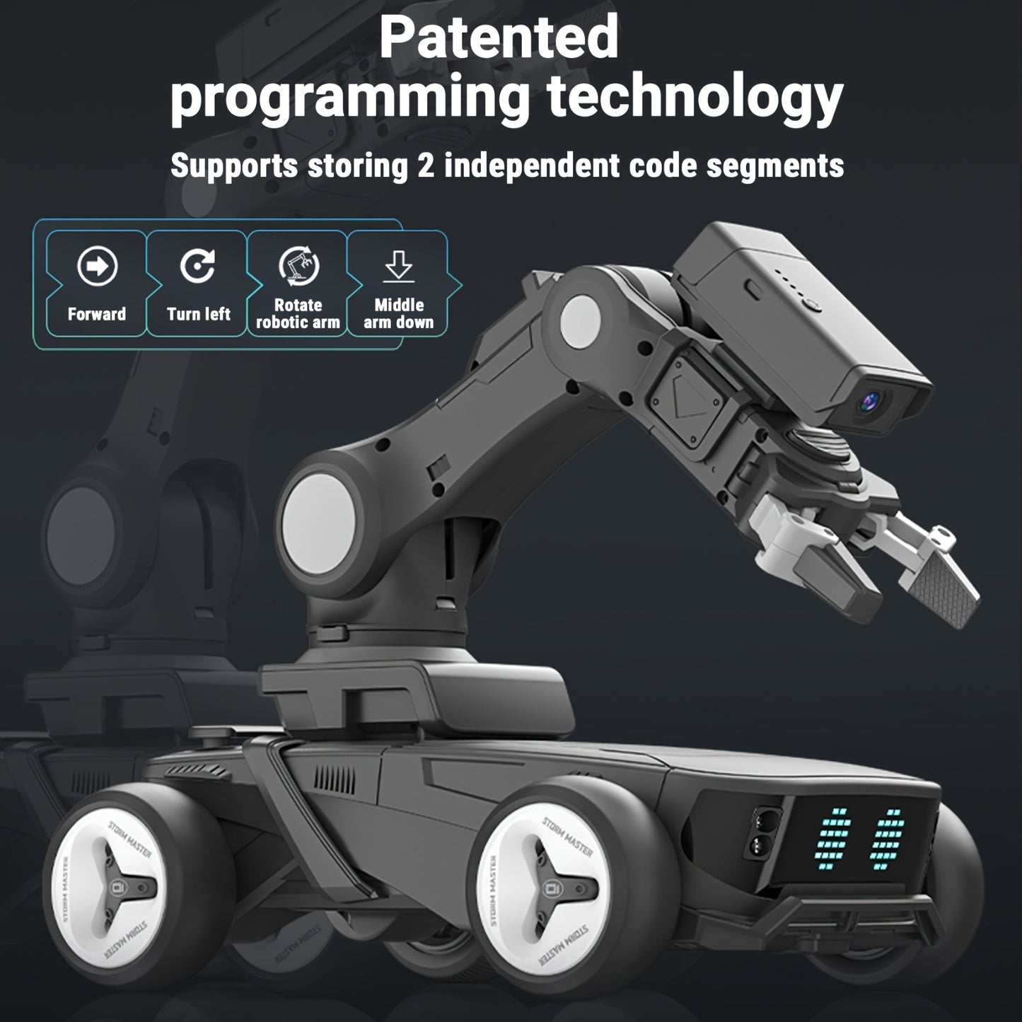 Modular AI Robot With Dual Gripper Cargo System FPV Camera