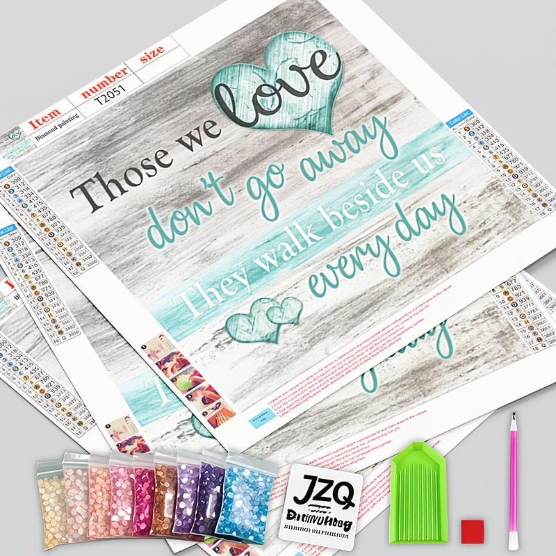 5D Round Diamond Painting Kit with Inspirational Wall Art