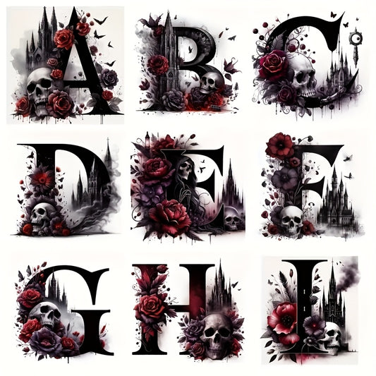 DIY 5D Round Diamond Painting Kit for Beginners With Black Letters