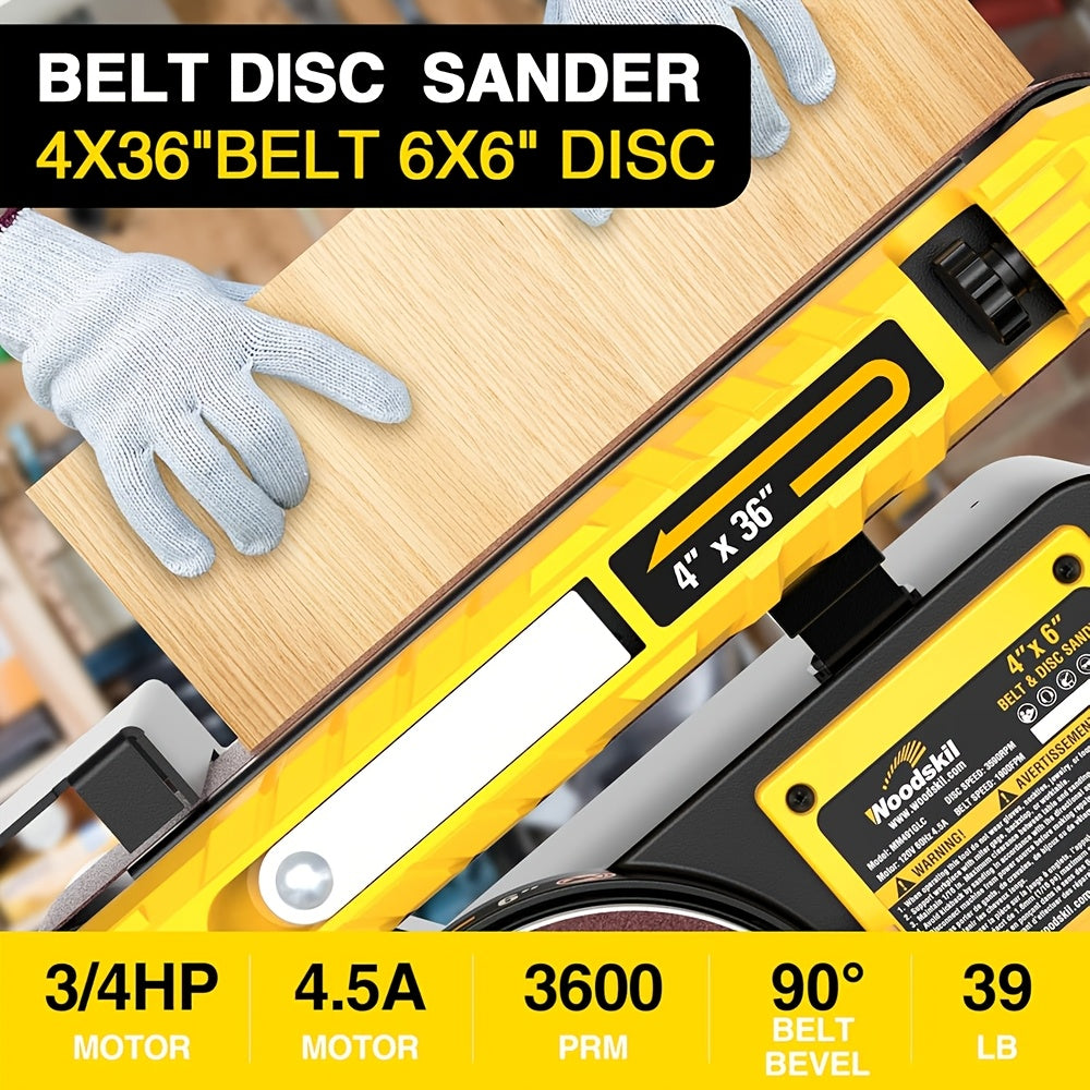 Bucktool Four Point Five Amp Belt Disc Sander With Base