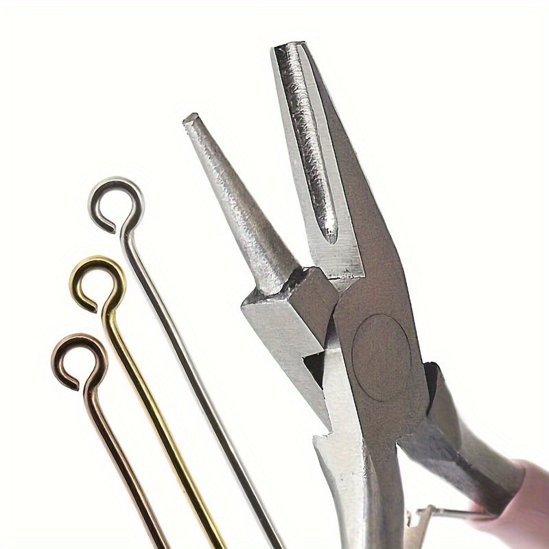 Pink Handle 5 Inch Precision Circular Concave Pliers DIY