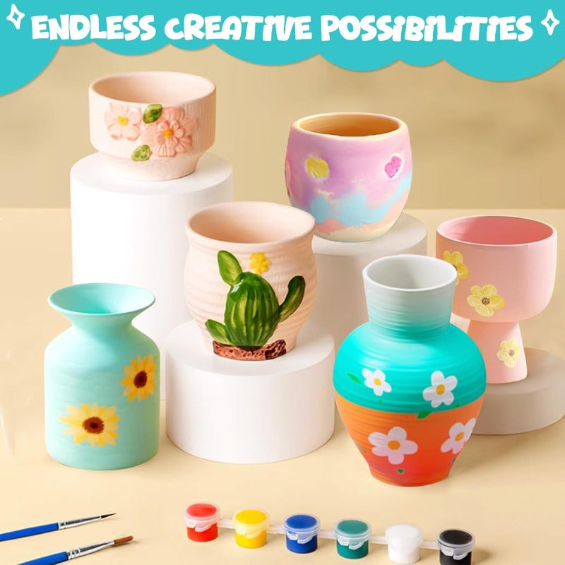 DIY Pottery Kit For Beginners Air Dry Clay Painting Gift