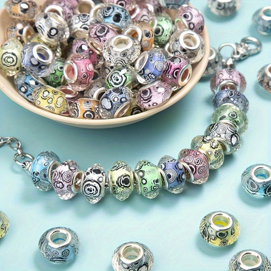 Transparent Acrylic Irregular Flower Beads Large Hole 9x14mm