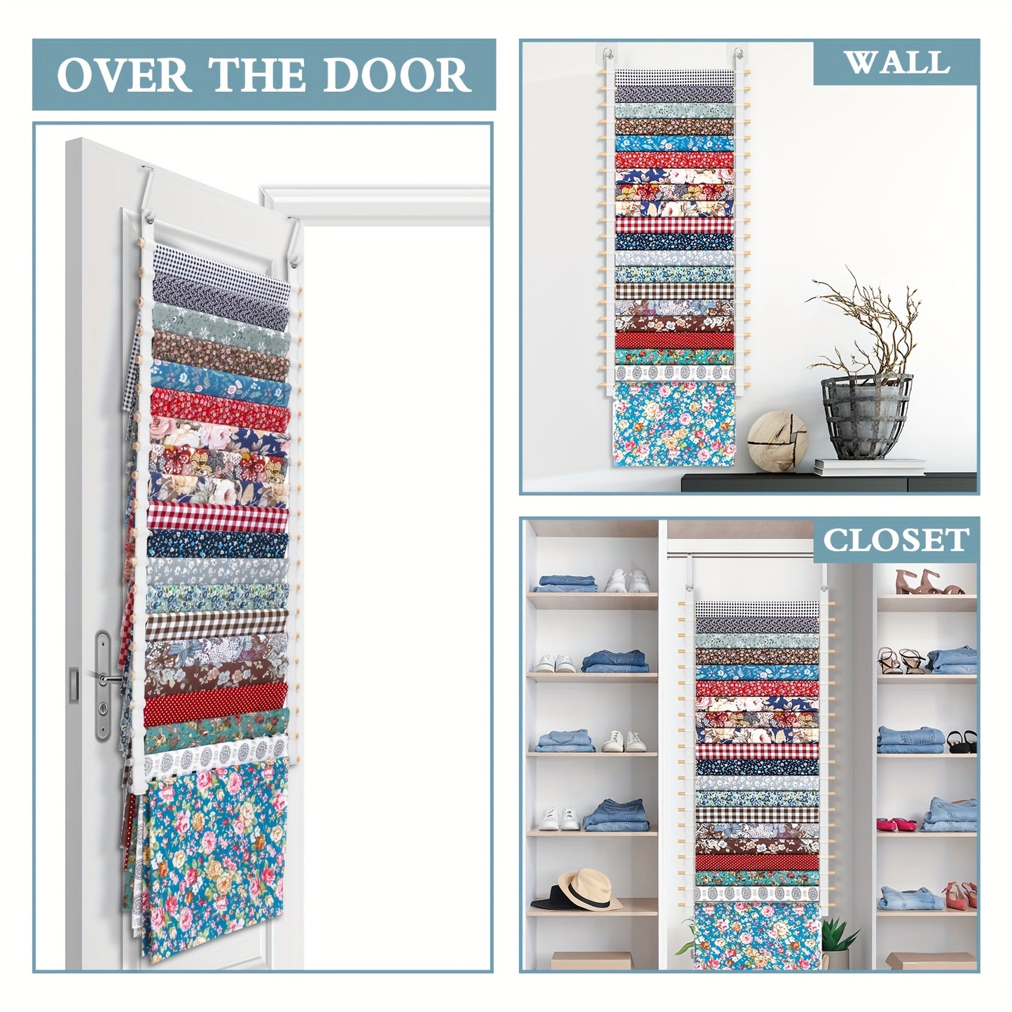 White 20-Shelf Hanging Organizer for Sewing Quilting
