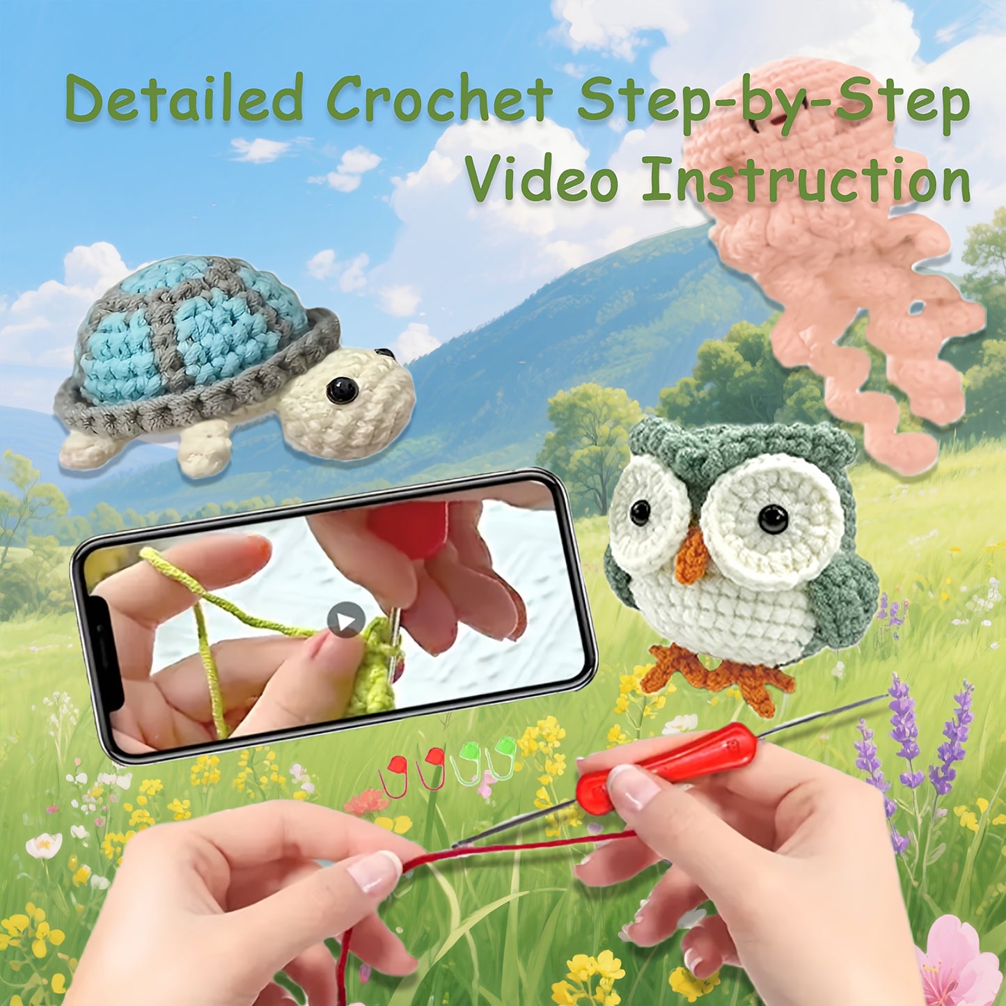 Beginner Crochet Kit With Animal Designs Instructions