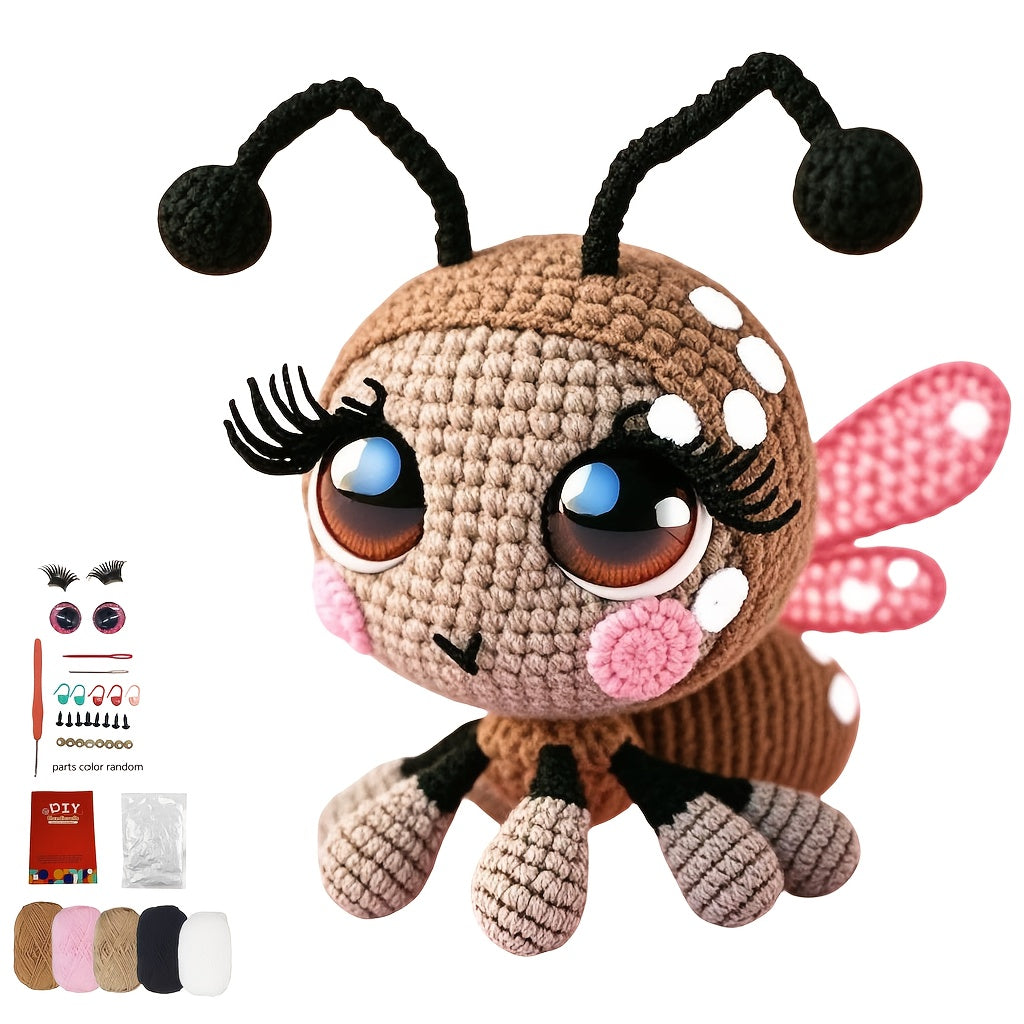 Beginner Crochet Ladybug Kit Amigurumi Diy Instructions