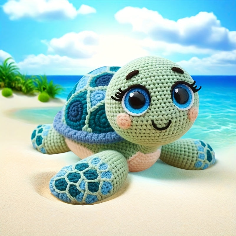Big-Eyed Turtle Beginner Crochet Kit With Tutorial