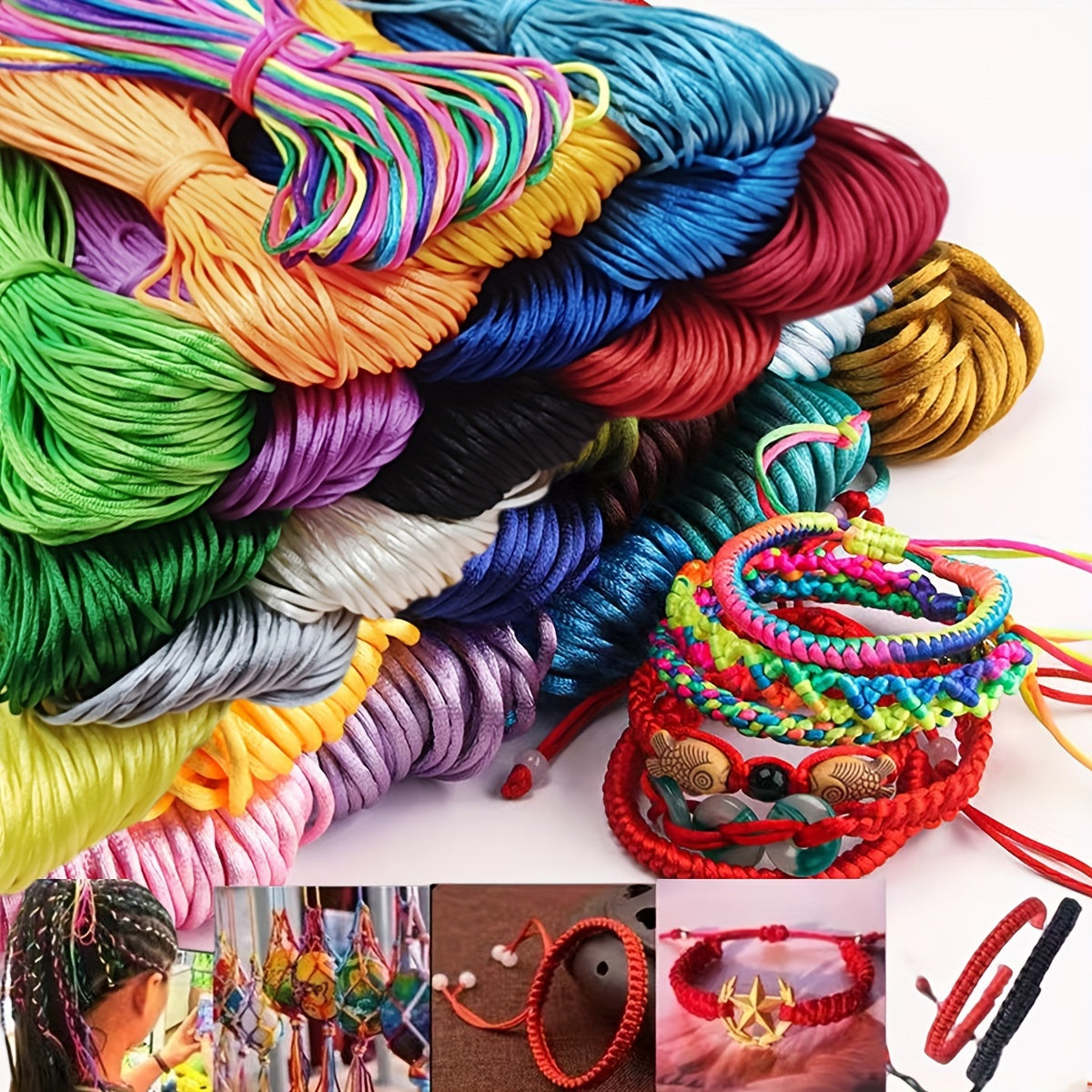 2mm Satin Nylon Trim Cord 20m Beading Macrame Bracelet