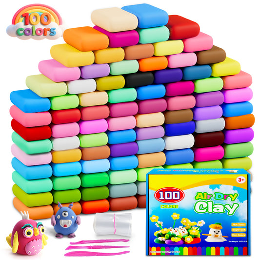 100 Colors Air Dry Clay Set With Tools For Kids Crafts