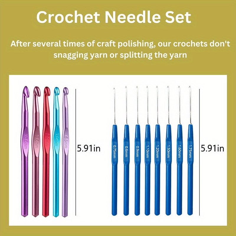 Beginner Crochet Kit With Yarn And Soft Handle Tools