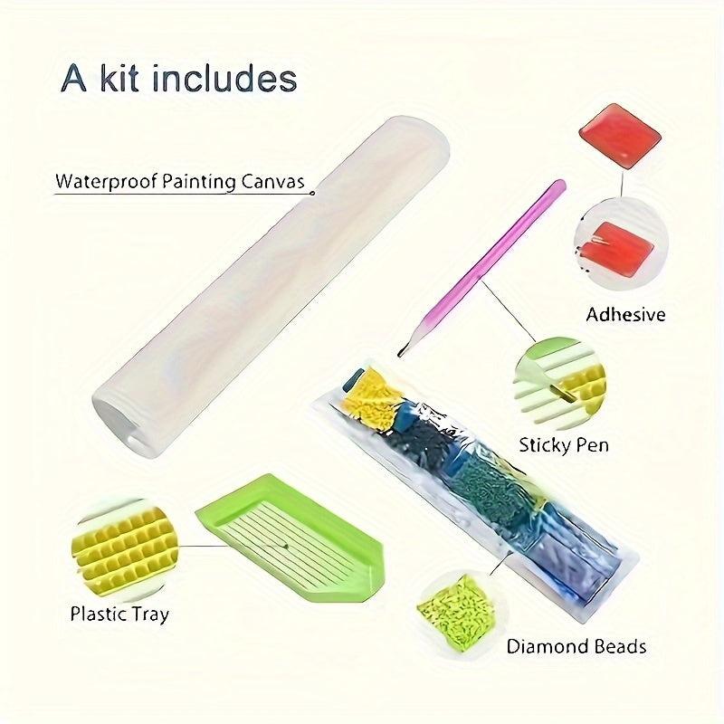 Forest Diamond Painting Kit Round Full Drill Two Piece