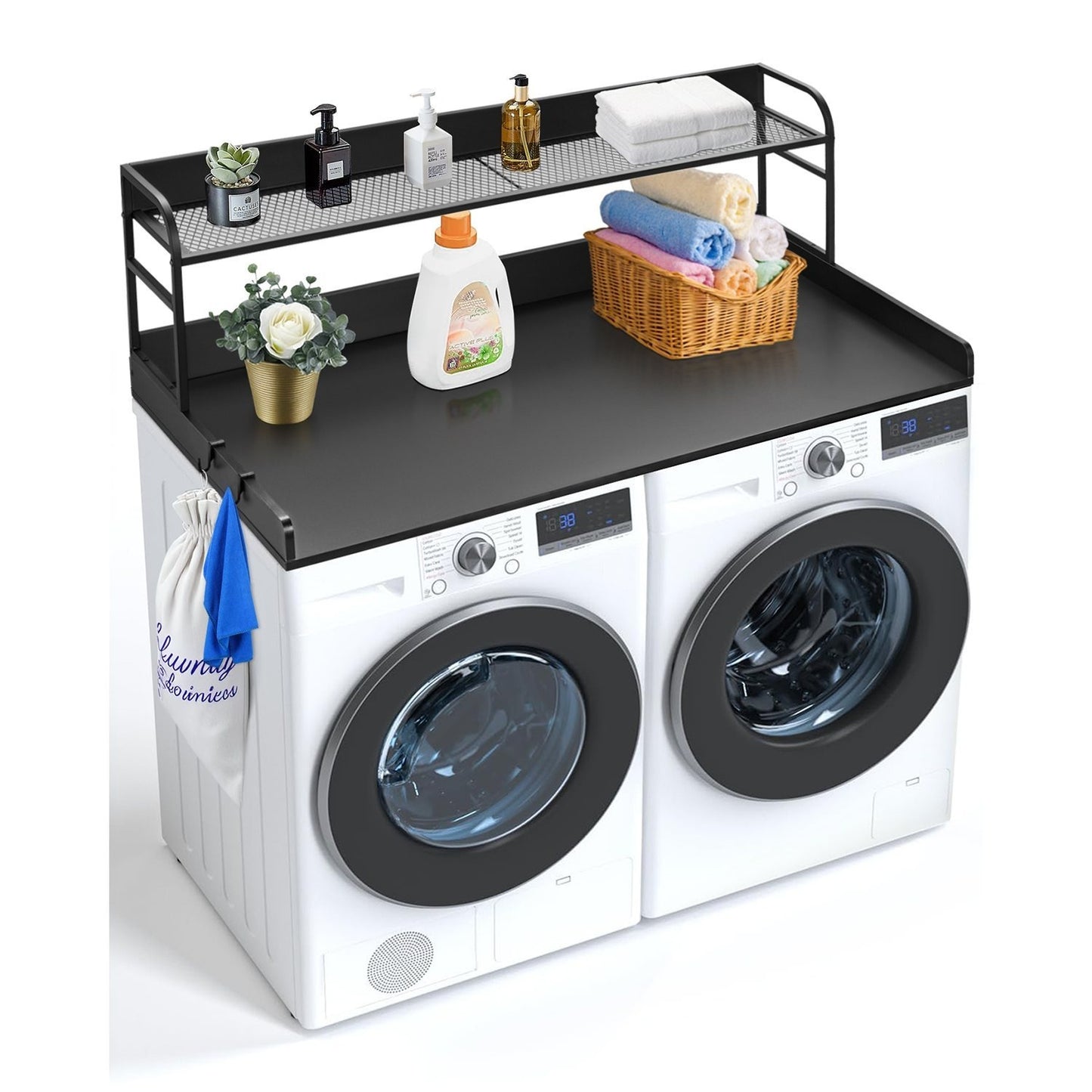 VEVOR Washer Dryer Countertop With 2 Tier Shelf Storage