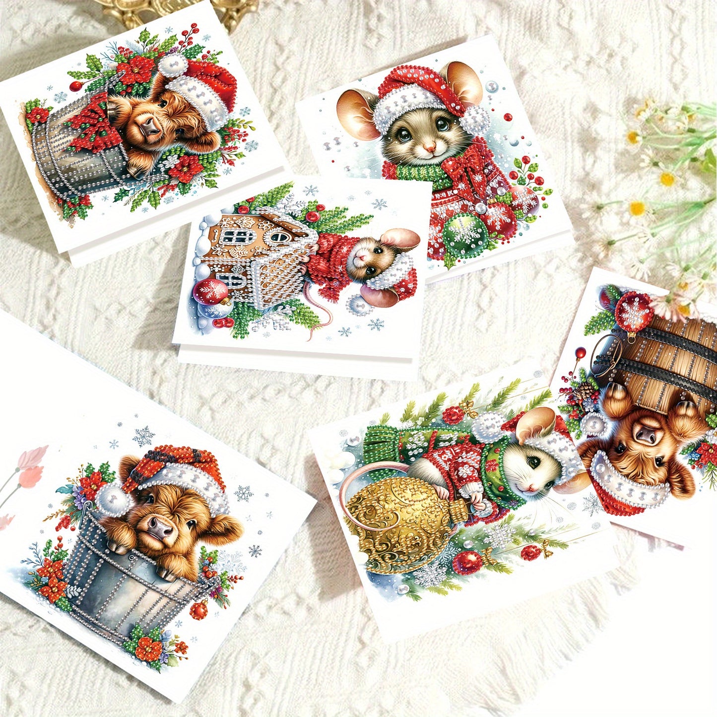 DIY Diamond Painting Greeting Cards Kit With Envelopes
