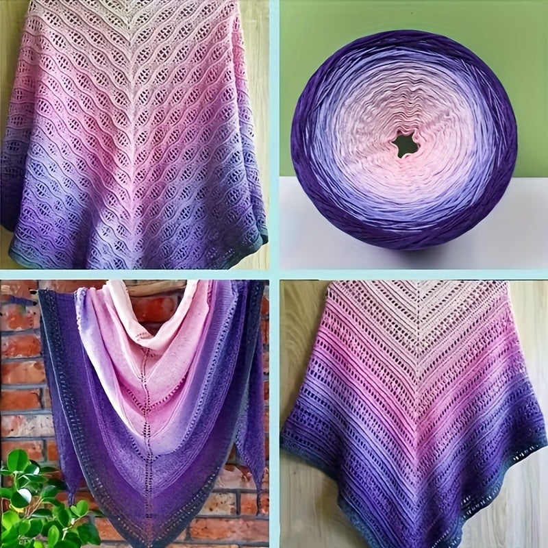 Hand Spun Gradient Cake Cotton Yarn Ombre 300g For Crochet