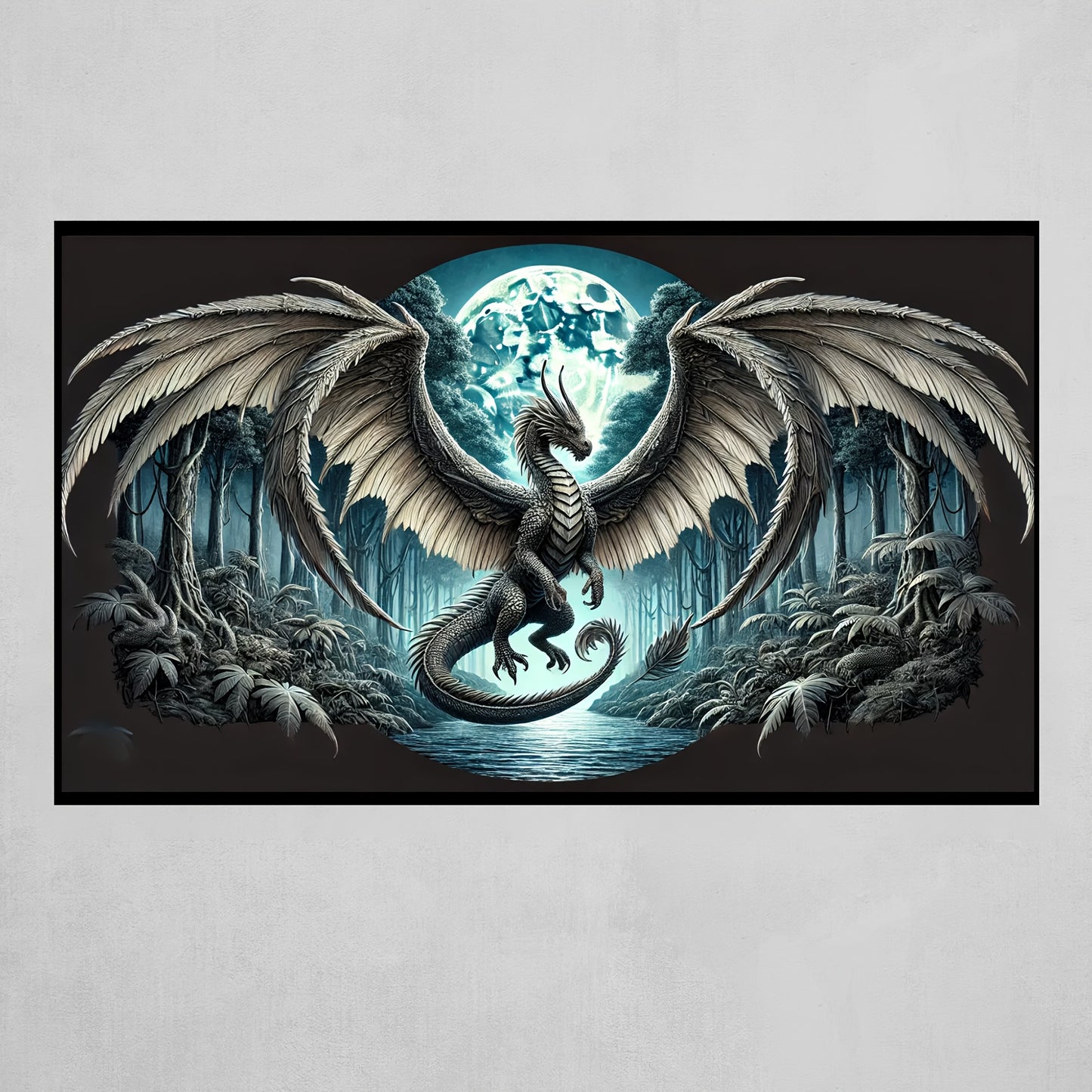 Majestic Dragon Diamond Painting Kit Round Drills 70x40cm