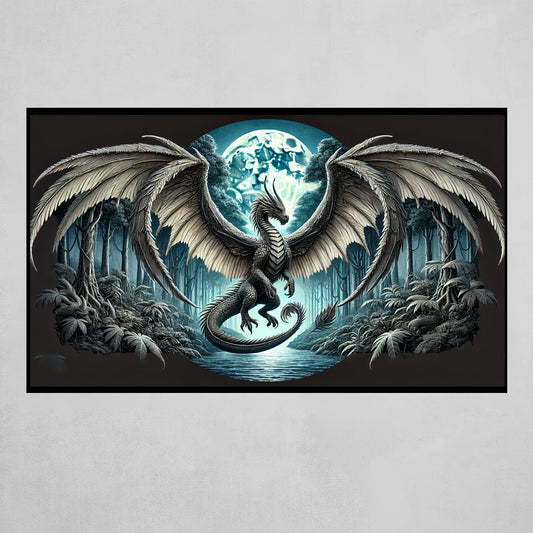Majestic Dragon Diamond Painting Kit Round Drills 70x40cm