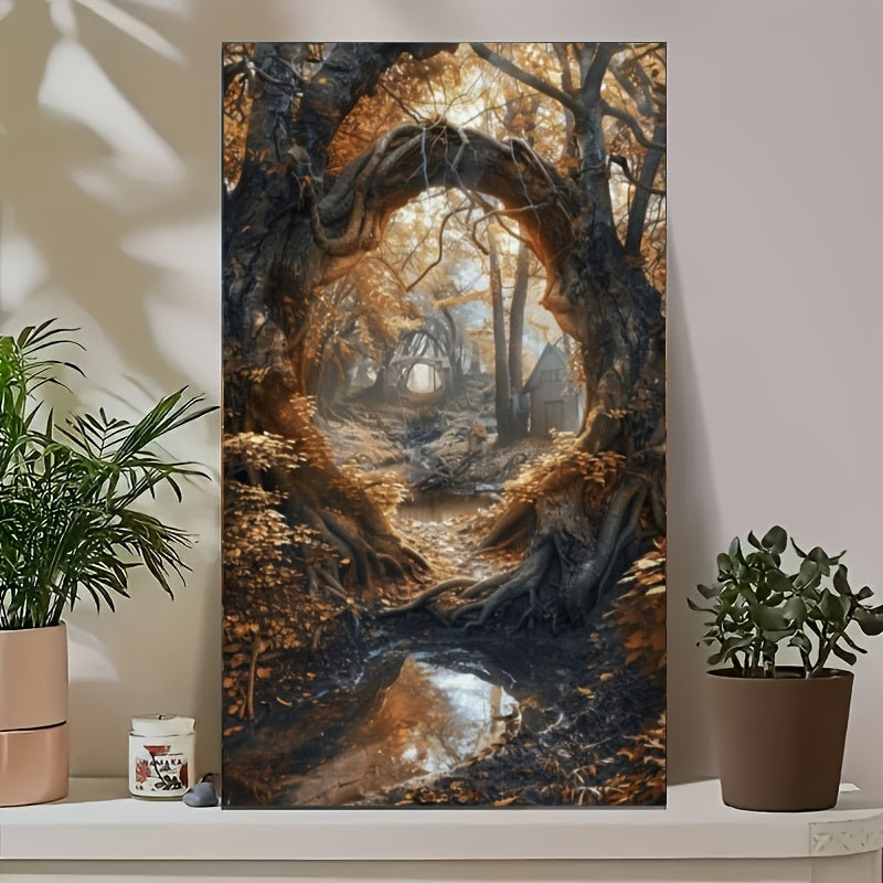 Forest Diamond Painting Kit Round Full Drill Two Piece
