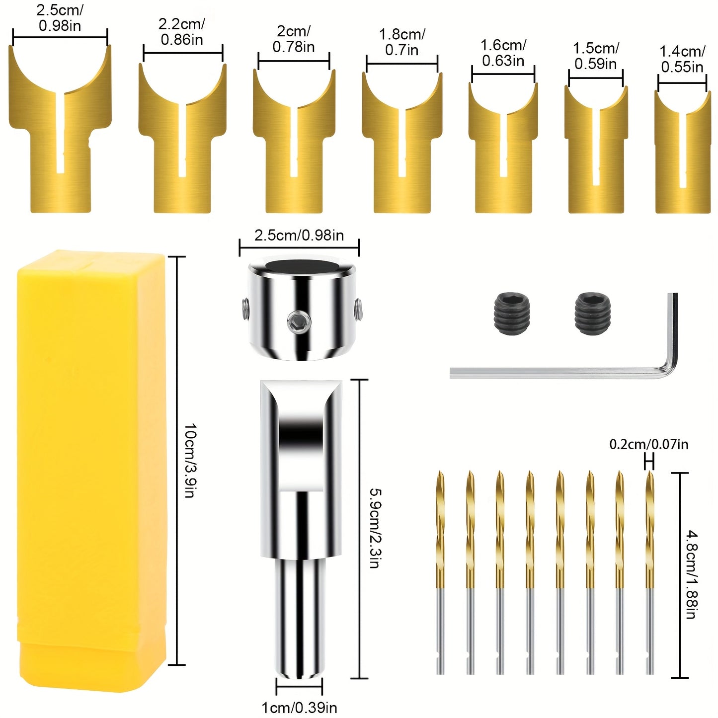 Wooden Bead Maker Drill Bit Set With Carbide Ball Blade