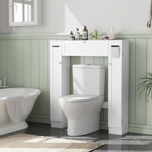 Over Toilet Storage Cabinet White With Adjustable Shelves
