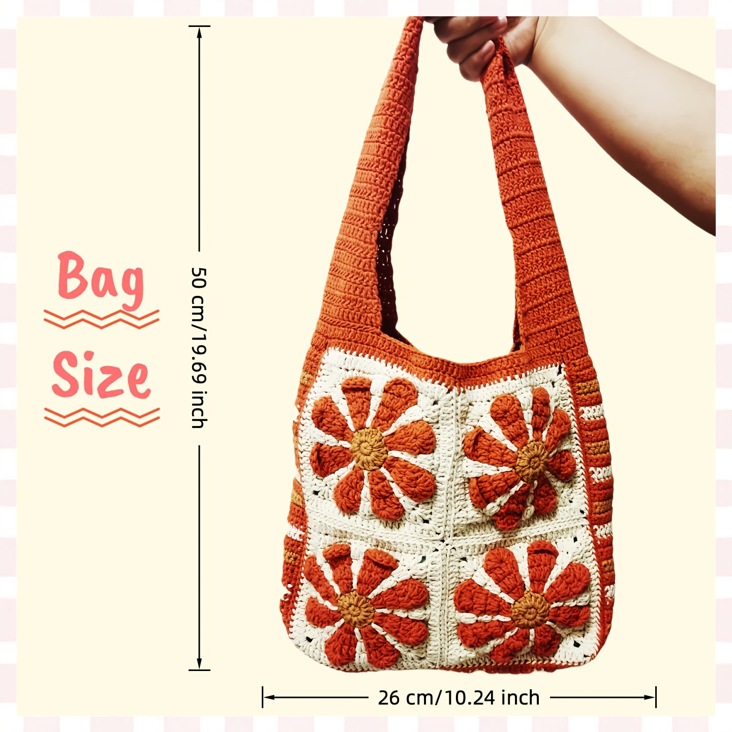 Boho Sunshine Crochet Bag Kit For Beginners With Yarn Tools