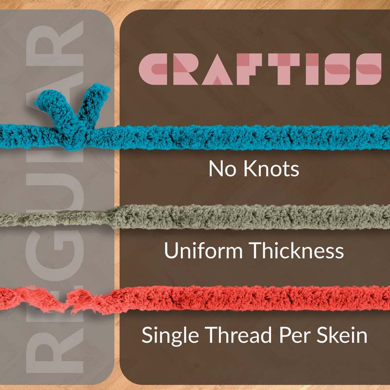 Chunky Chenille Yarn Jumbo 7 Weight Skeins For Crocheting