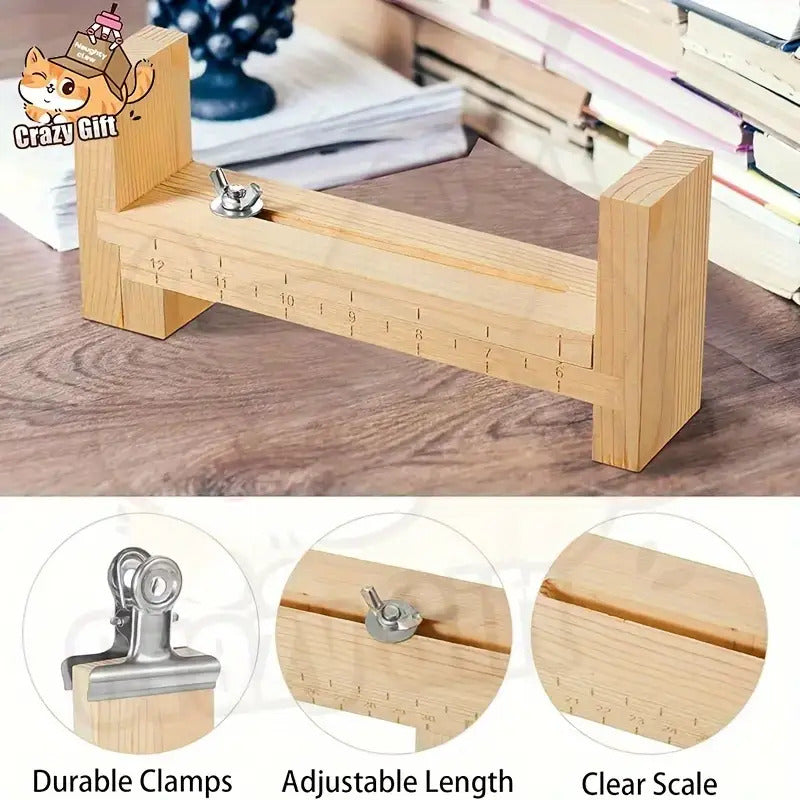 Wooden Knitting And Weaving Stand For Macrame Projects
