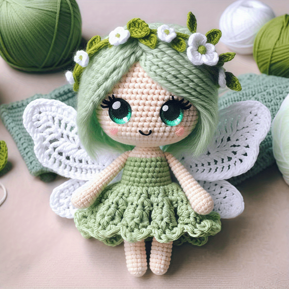 Butterfly Girl Crochet Doll Kit For Beginners Gift Set