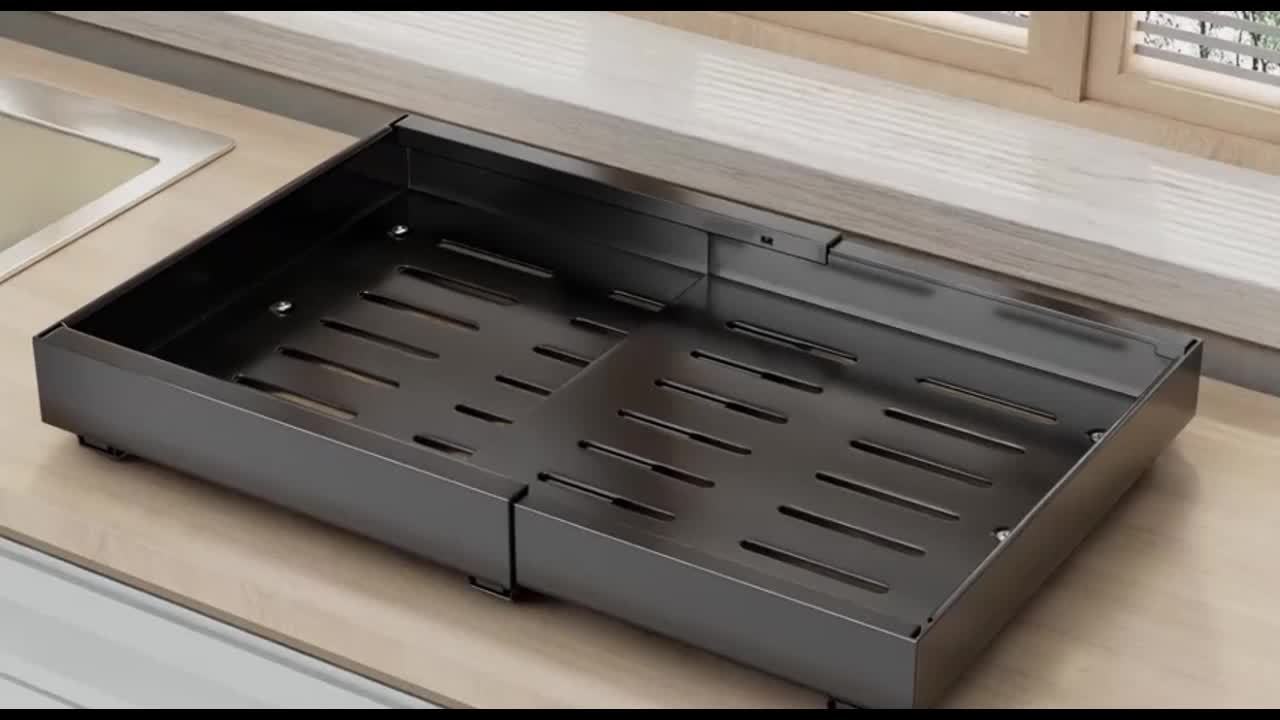 4-Drawer Heavy Duty Slide Out Cabinet Organizer 12.6-20.6