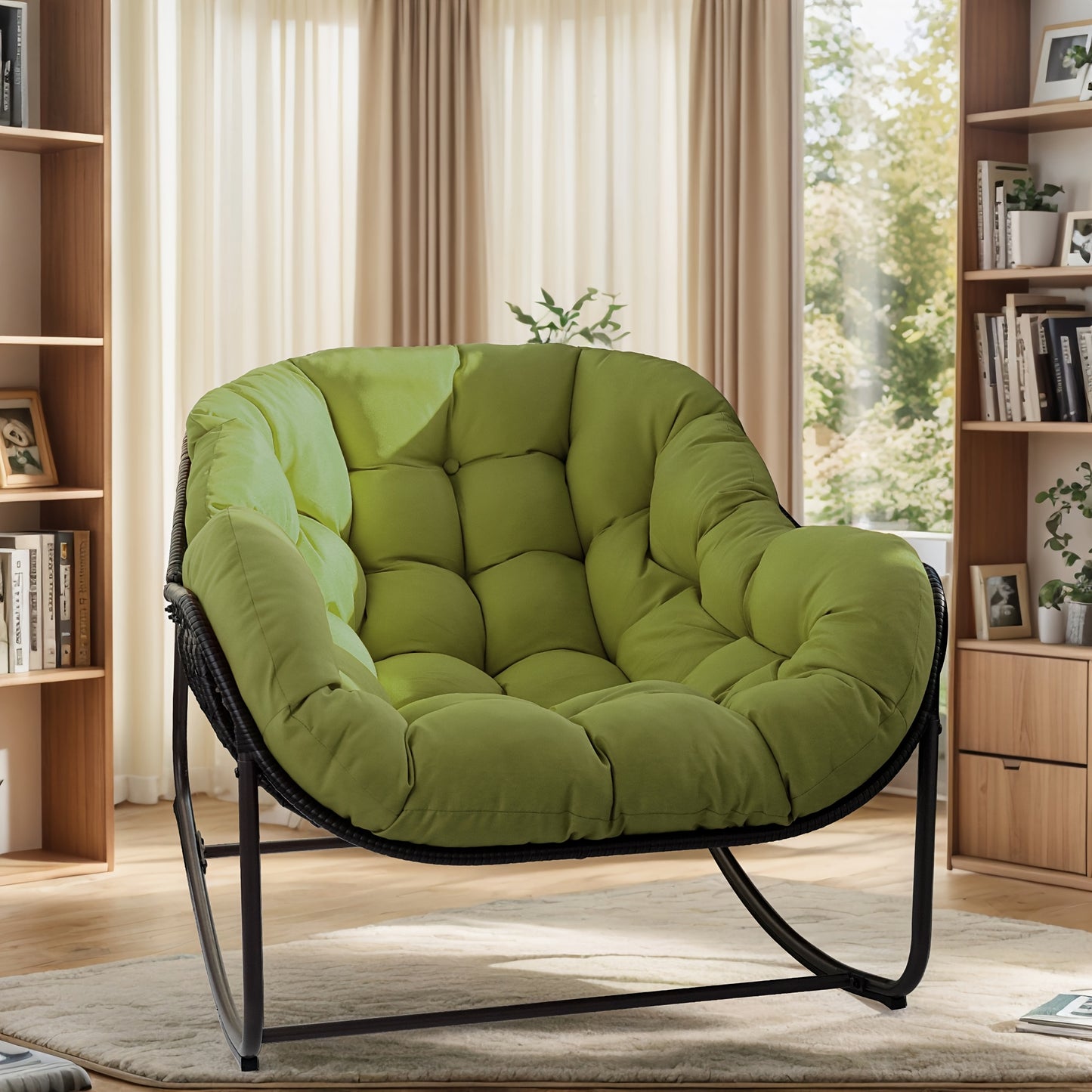 Oversized All Weather Wicker Papasan Rocking Chair Cushion