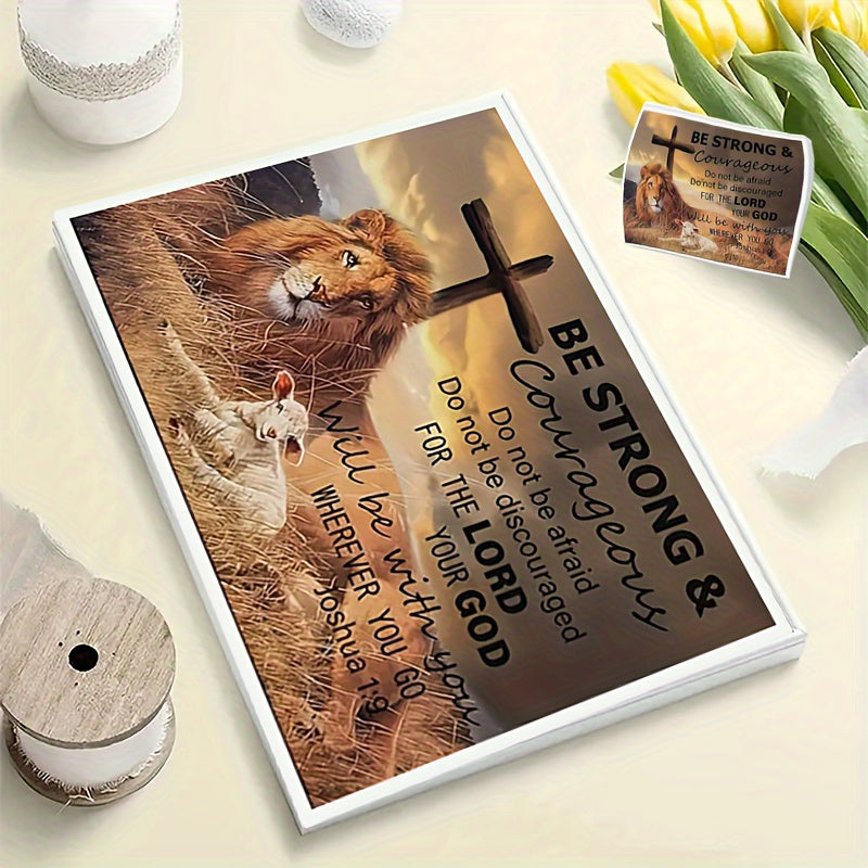 Lion And Lamb 5D Round Diamond Painting Diy Wall Art Kit