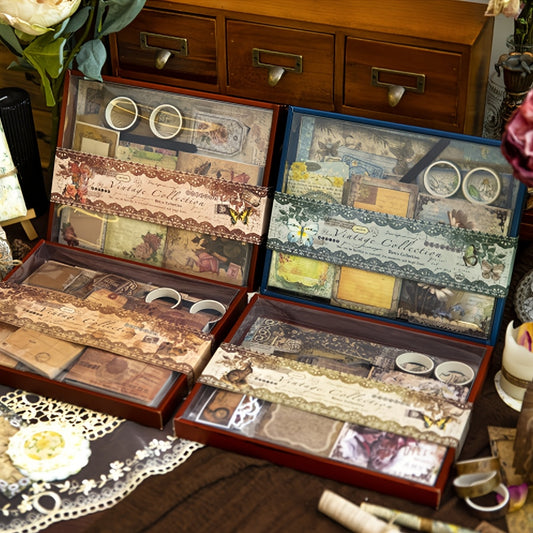 Garden Time Series Diary Gift Box Set With A6 Notebook Stickers Collage Paper Tape Tweezers For Scrapbooking DIY Crafts