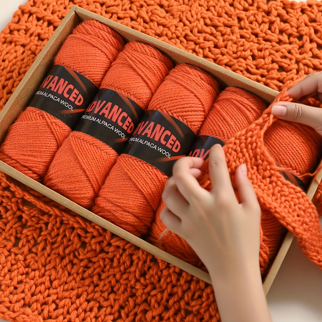 Soft Alpaca Wool Yarn 5 Balls Worsted Crochet Yarn Shawls