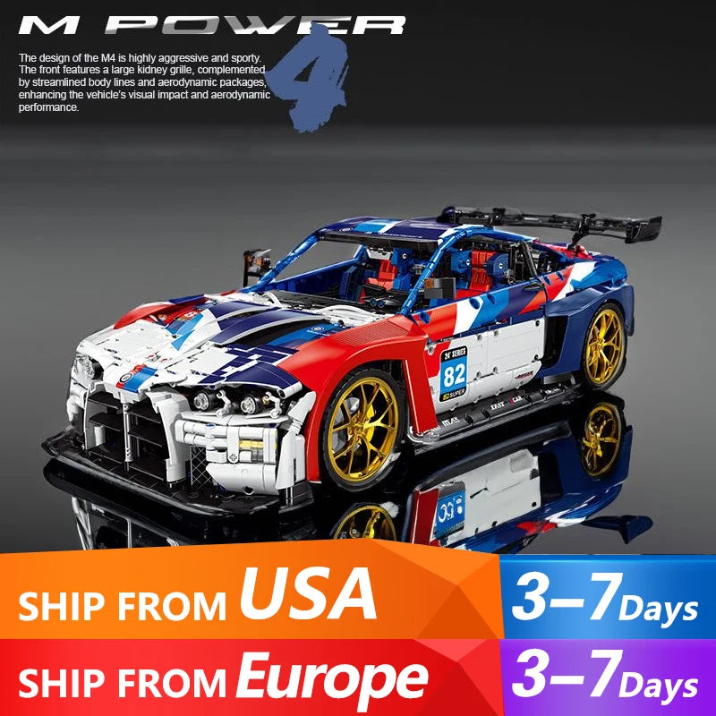 Technical MOC JD040 High-Tech Sports Car Building Blocks Set