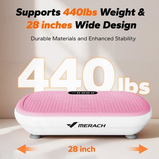 Merach Vibration Plate Exercise Machine Bluetooth Drainage