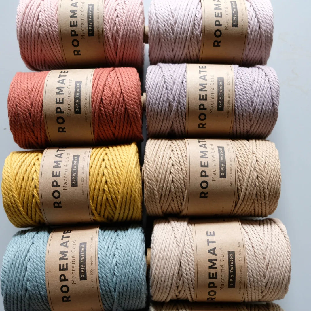 RopeMate Premium Soft Cotton Cord for DIY Macrame Bags 4MM 100M