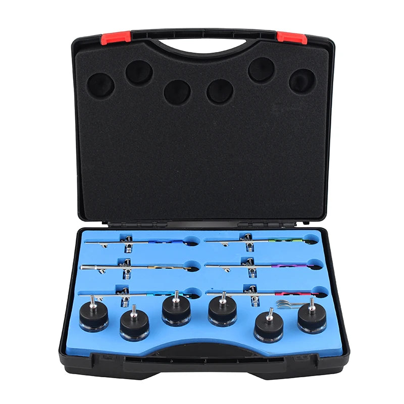2017 Ophir 6 Piece Dual Action Airbrush Set for Creative Projects