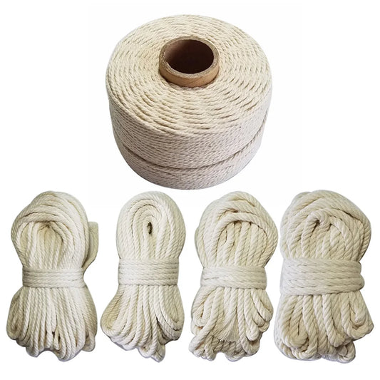 100 Percent Natural Cotton Rope For Macrame And DIY Projects