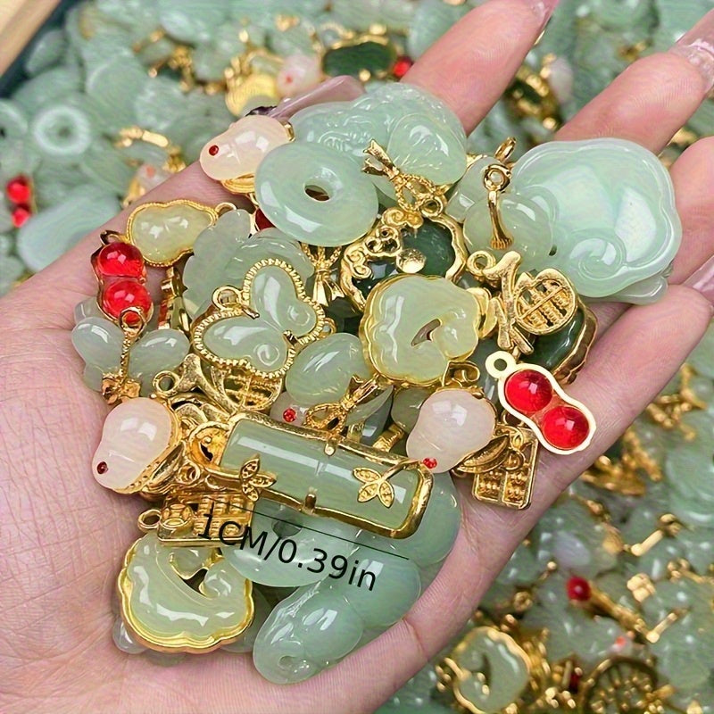 Mixed Color Alloy Bracelet Pendants Handwoven DIY Jewelry
