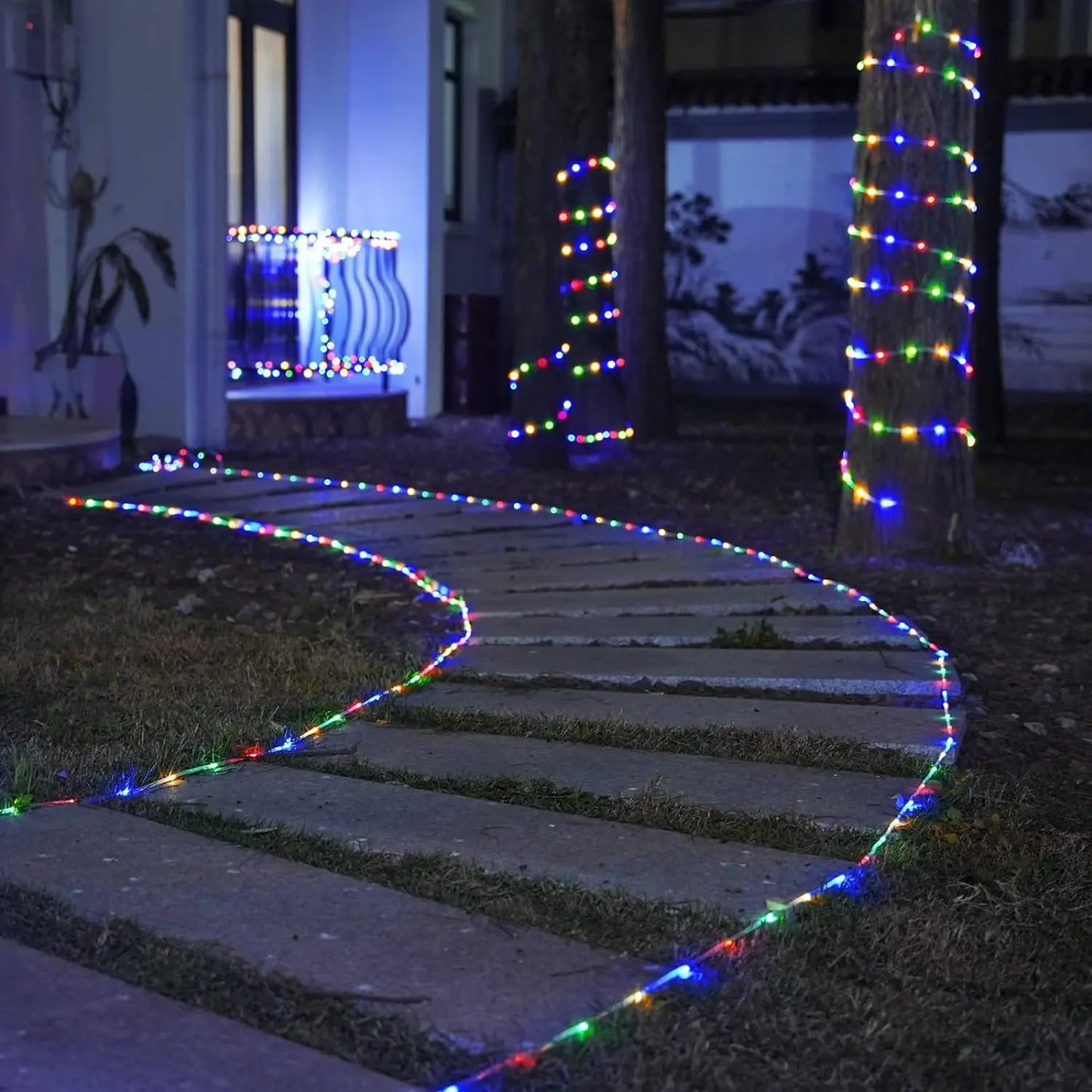 Solar Rope Lights 107ft 300LED Waterproof Outdoor String Lights