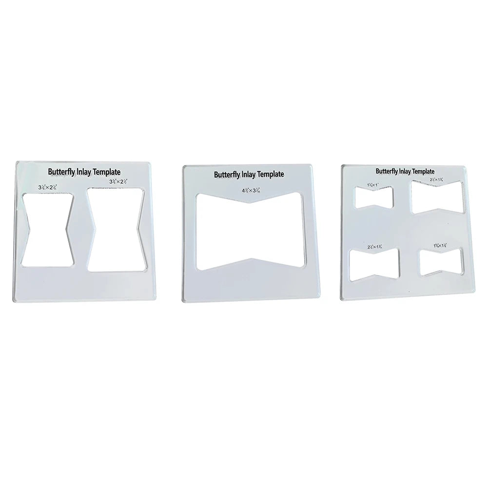 Butterfly Inlay Template Set 6x6 Inches Bow Tie Joint