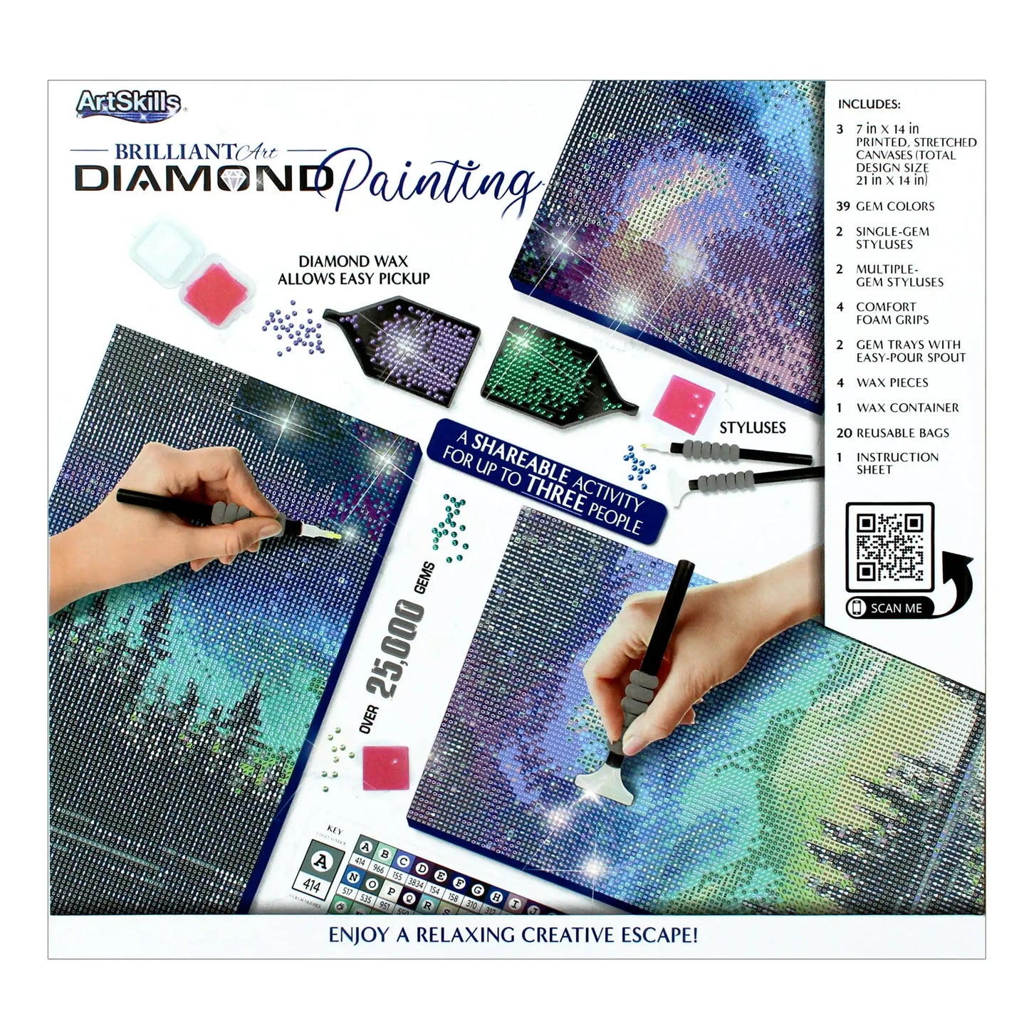 ArtSkills Northern Lights Diamond Painting Kit for Creative Fun
