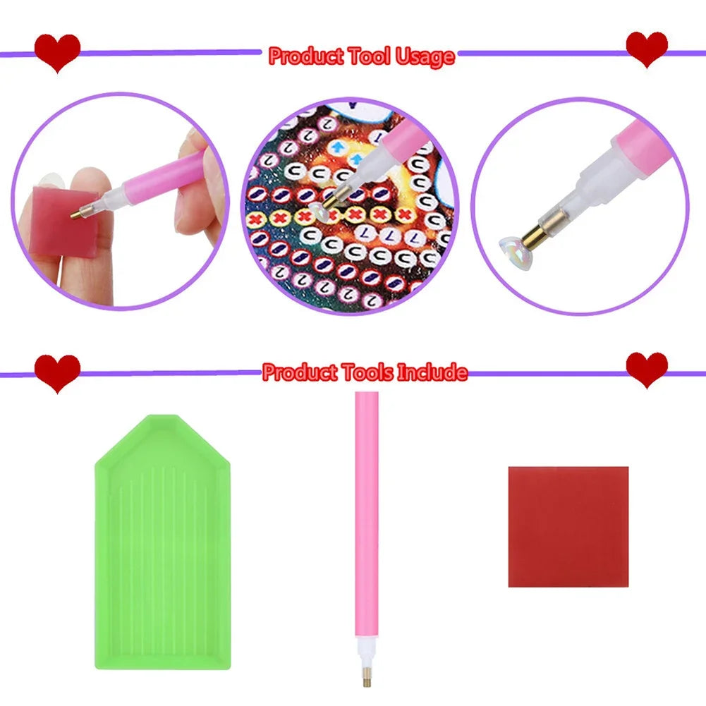 Diamond Art Rotating Calendar Desk Decor Kit for Home